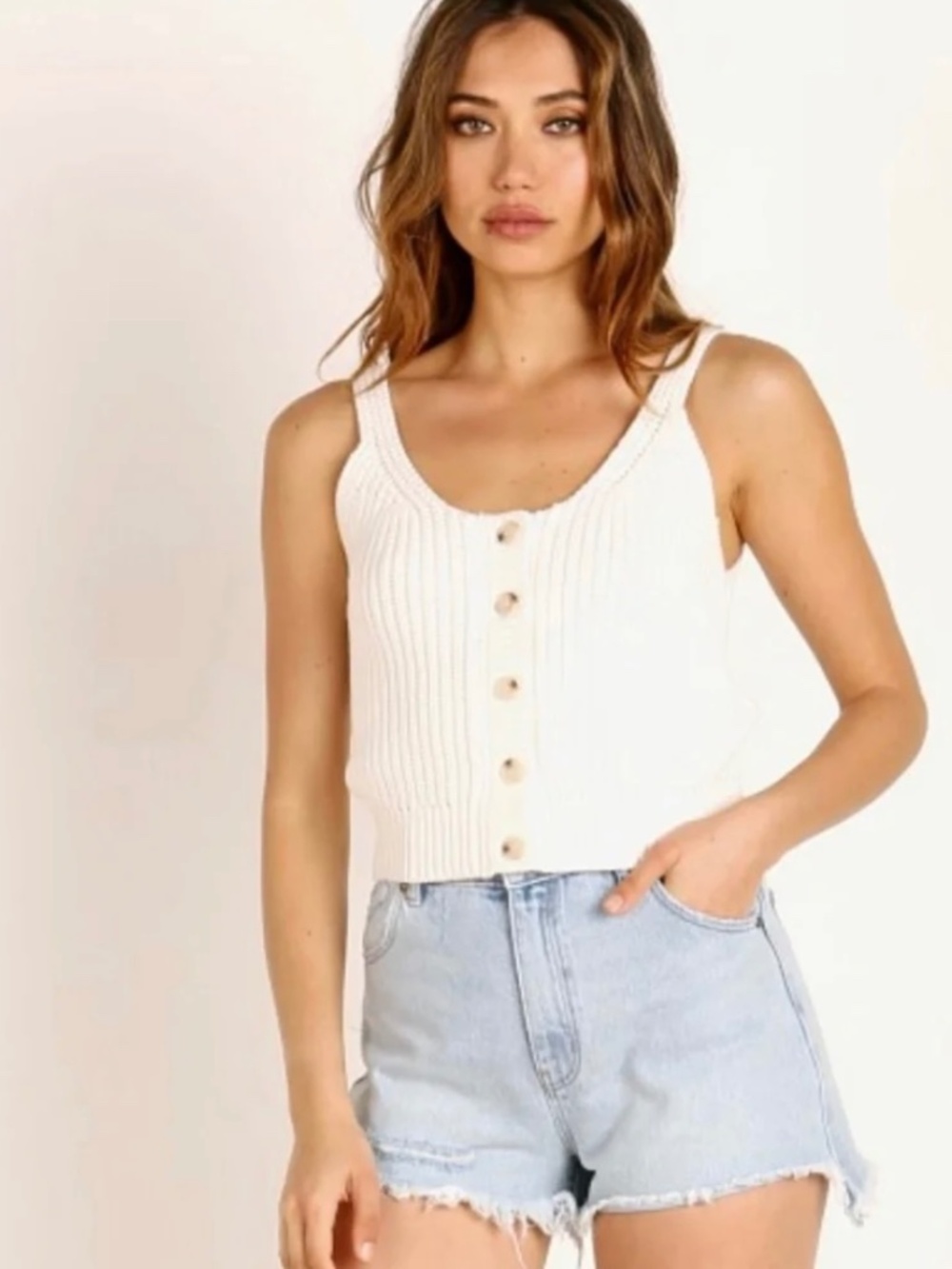 Rolla’s Sailor Knit Tank Top in Vintage White